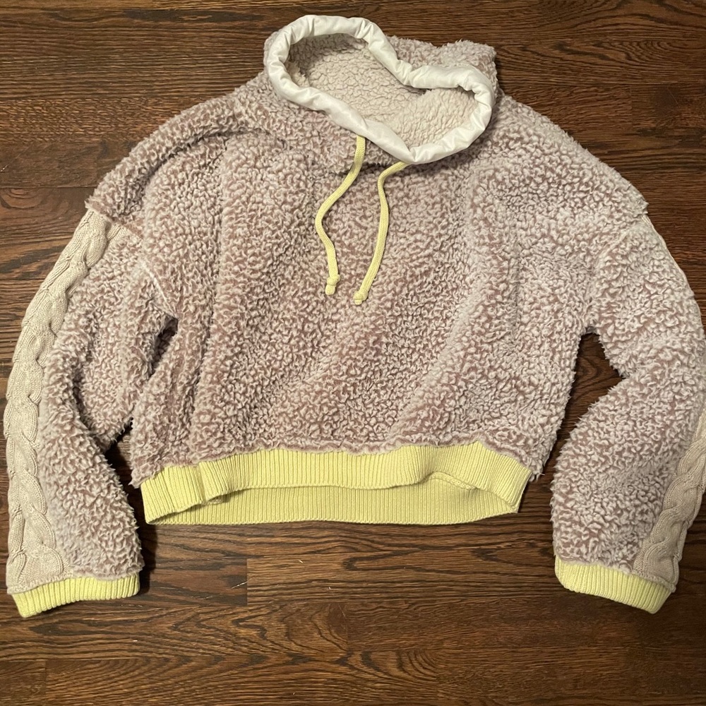 Free People Fuzzy Cow Neck Sweater